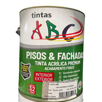 PISO E FACHADA AMARELO TINTAS ABC - GALAO