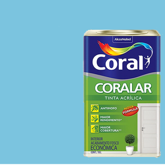 CORALAR AZUL APOADOR ACRILICO FOSCO CO2 - LATA 18L