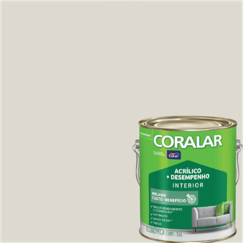CORALAR BRANCO GELO ACRILICO FOSCO CO2 - GALAO 3,6L