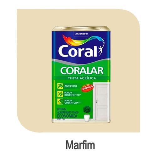 CORALAR MARFIM ACRILICO FOSCO CO2 - LATA 18L
