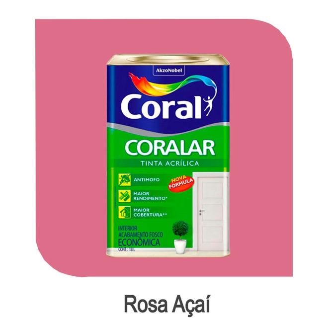 CORALAR ROSA ACAI ACRILICO FOSCO CO2 - LATA 18L