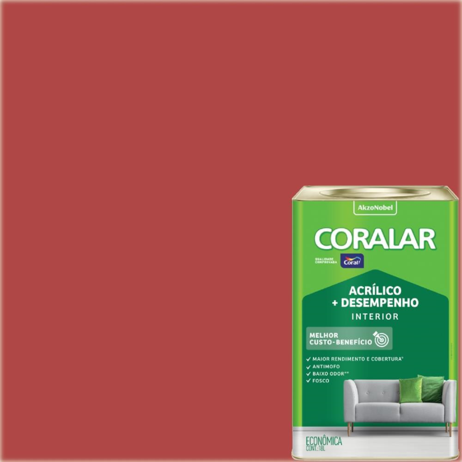 CORALAR RUBI ACRILICO FOSCO CO2 - LATA 18L