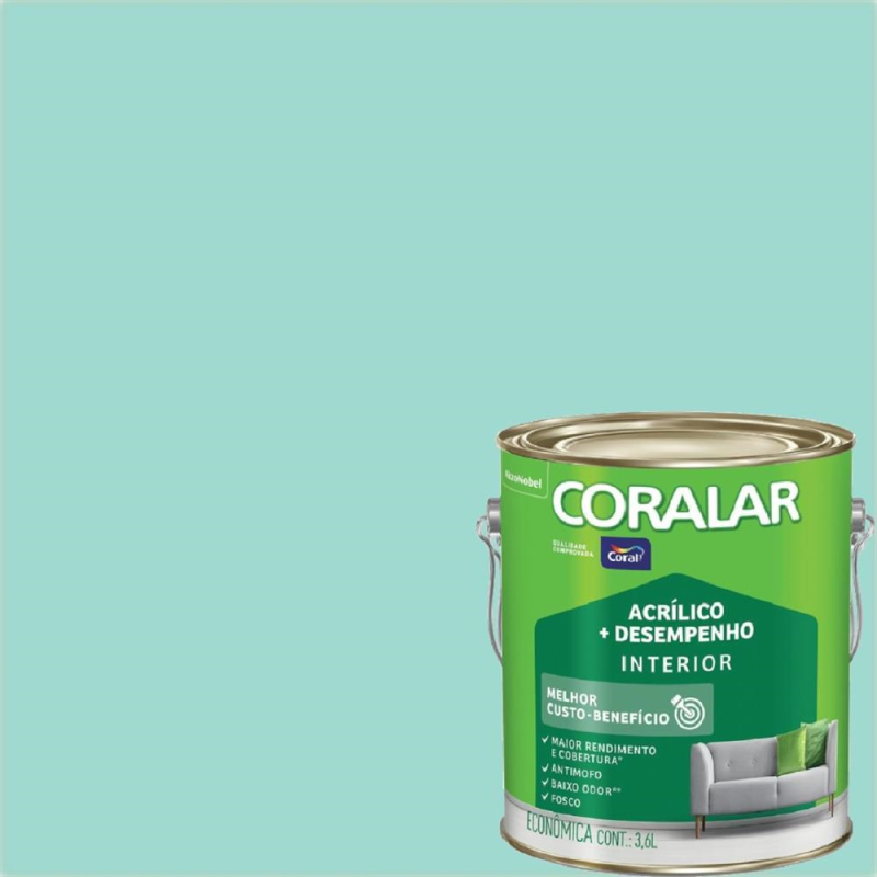 CORALAR VERDE PISCINA ACRILICO FOSCO CO2 - GALAO 3,6L