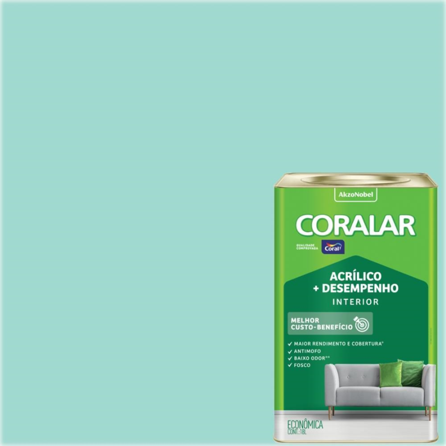 CORALAR VERDE PISCINA ACRILICO FOSCO CO2 - LATA 18L