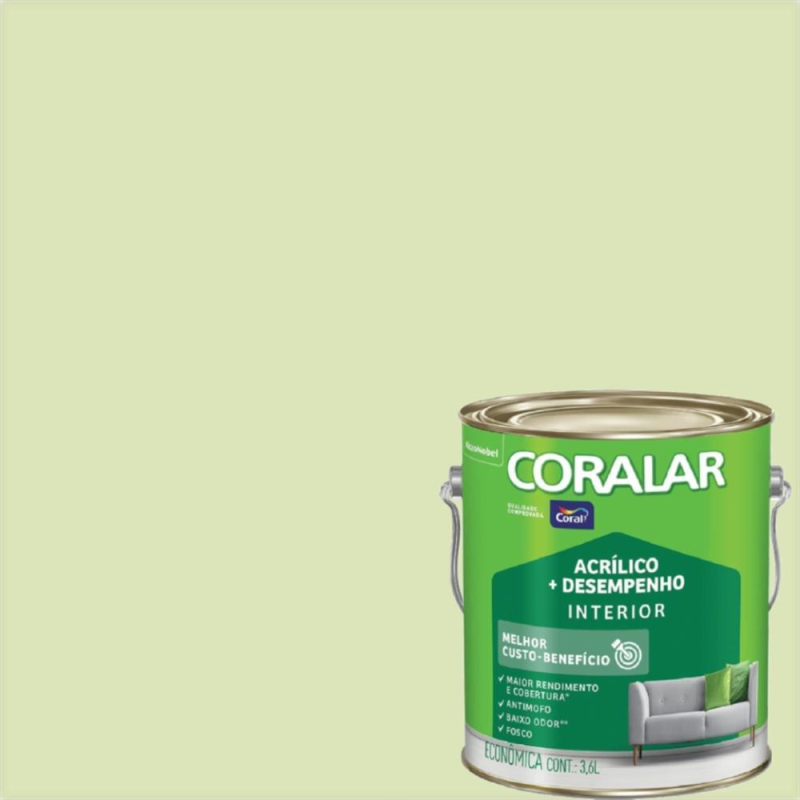 CORALAR VERDE VALE ACRILICO FOSCO CO2 - GALAO 3,6L