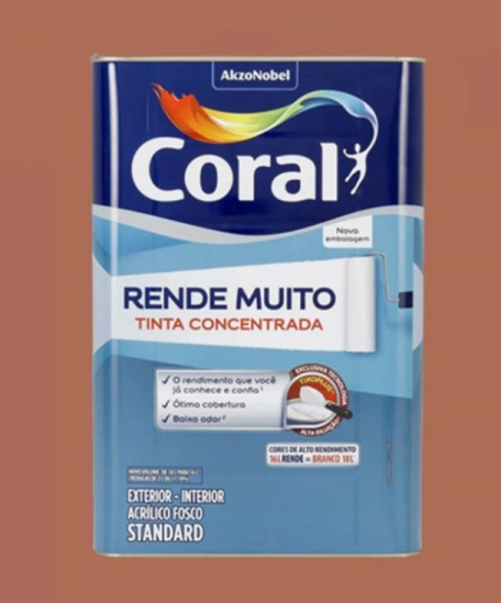 RENDE MUITO POTE DE ARGILA CORAL ACRIL. - LATA