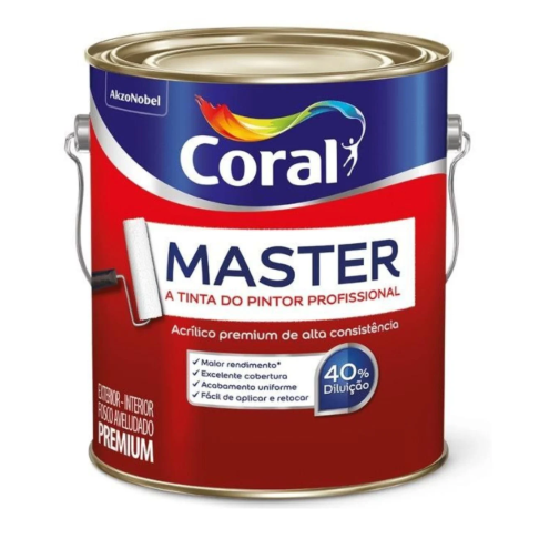CORAL MASTER TUBARAO BRANCO ACRILICO - GALAO