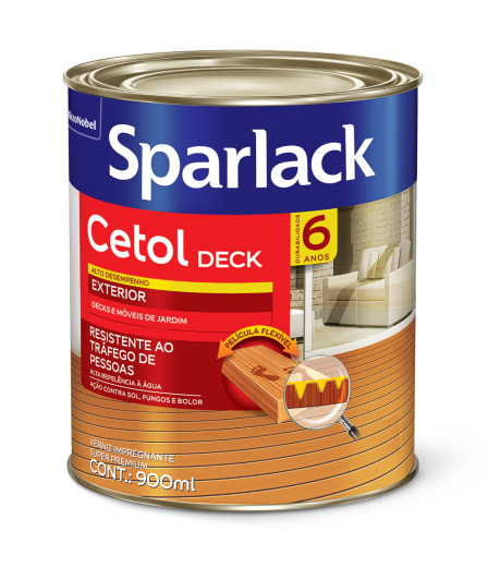 VERNIZ CETOL DECK SEMIBRILHO SPARLACK - 900ML