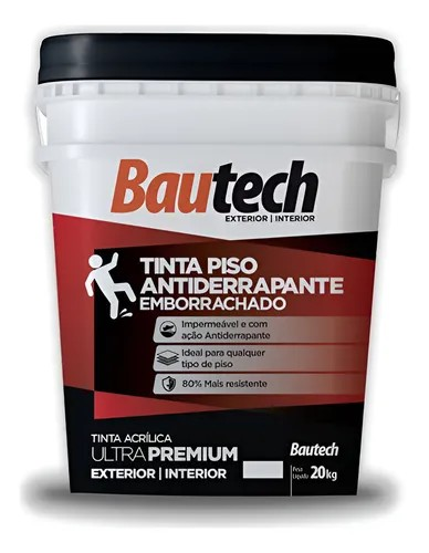 TINTA PISO EMBORRACHADO GRAFITE BAUTECH - BALDE