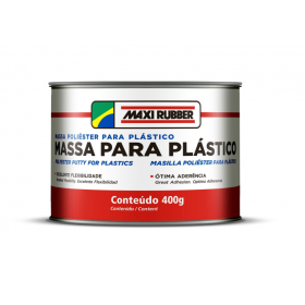 MASSA POLIESTER PARA PLÁSTICO MAXI RUBBER - 400ML