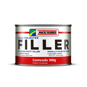 MASSA POLIESTER FILLER MAXI RUBBER - 900GR