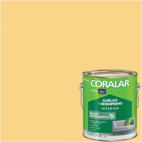 TINTA ACRILICO FOSCO CORALAR AMARELO CANARIO 3,6L
