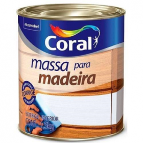 MASSA PARA MADEIRA BRANCA 1.5KG CORAL - 1.5KG