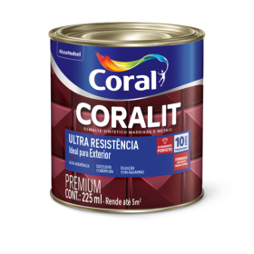 ESMALTE SINTETICO FOSCO PRETO  CORALIT - 225ML