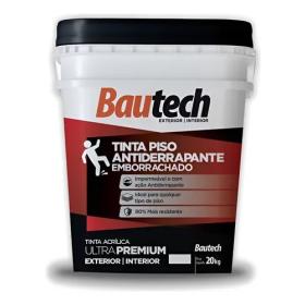 TINTA PISO EMBORRACHADO PLATINA BAUTECH - BALDE